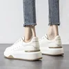 Split Leather White Shoes Women's Spring Thick-soled Heightened Casual Sneakers Popular Versatile Sneaker Zapatos De Mujer 5