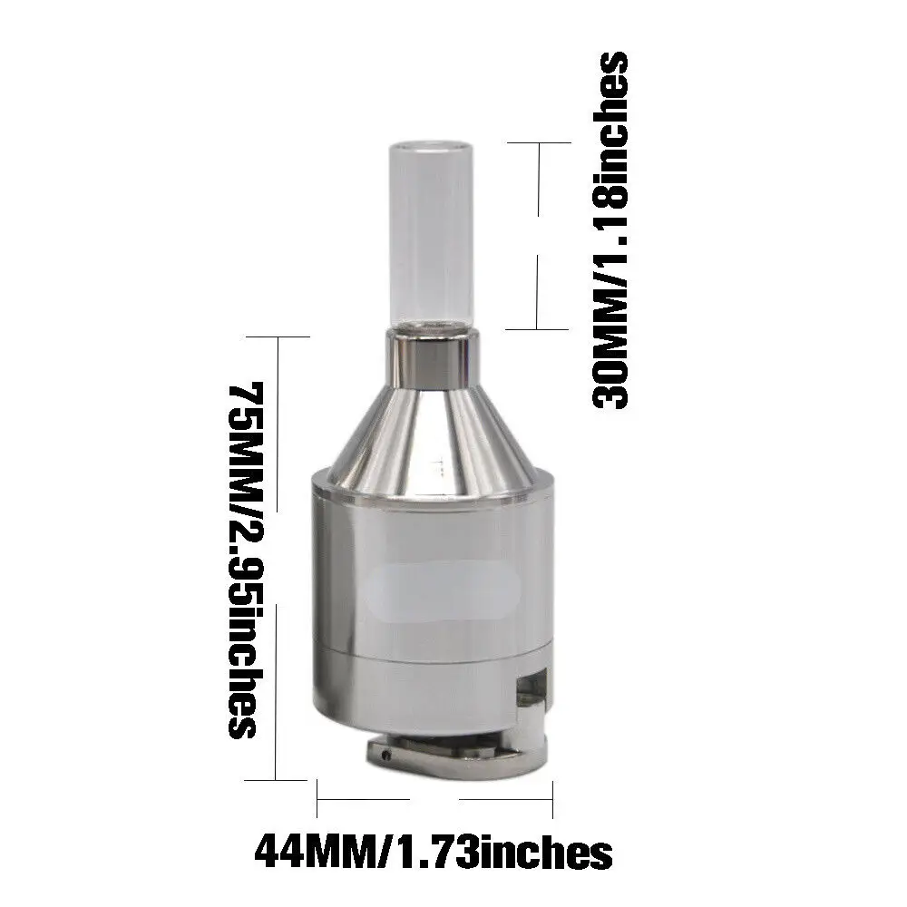 Collapsible Folding Walking Stick 2Pcs(1x 44mm + 1x 56mm) Aluminum Alloy Metal Powder Grinder Hand Mill Funnel with Glass Bottle nut spice grinder herb spice grinder