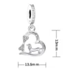 Fit Original Pan Charm Bracelet 100% 925 Sterling Silver I Love You Forever Dachshund Dog Bone Bead For Making Women Berloque 3