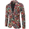 Valentine's Gift Men's Fashion Suit Party Coat Casual Slim Fit Blazer Buttons Suit 3D heart Print Painting Blazers Jacket Men 4