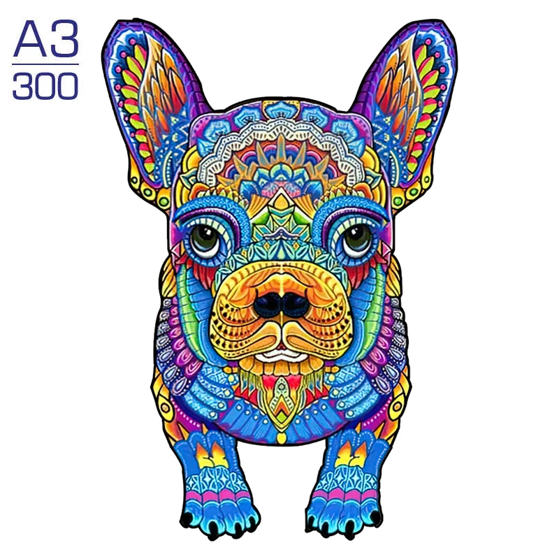 3D Puppy Wooden Jigsaw Puzzle - Premium Animal Puzzle Gift in Boutique Box