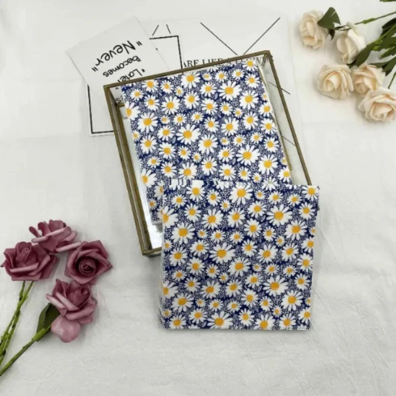 Paper Napkins 20pcs/Pac Chrysanthemum Daisy Printed Floral Party Disposable Wine Glass Flower Placemat