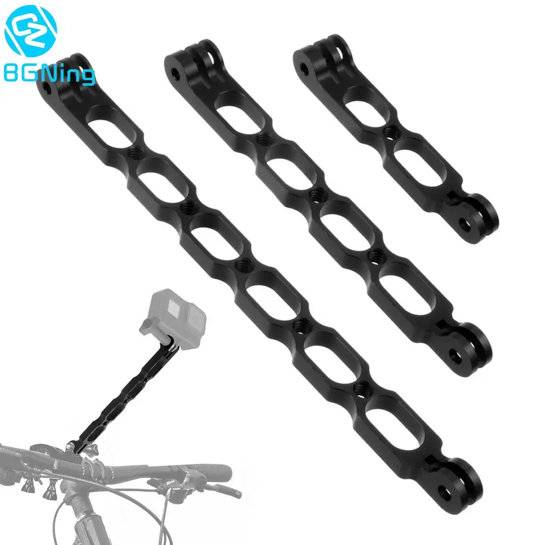 Bgning Aluminium legierung Verlängerung sarm für Gopro 13 12 11 10 dji Sport Action 4 3 Kamera Fotophie Stecker Halterung Adapter
