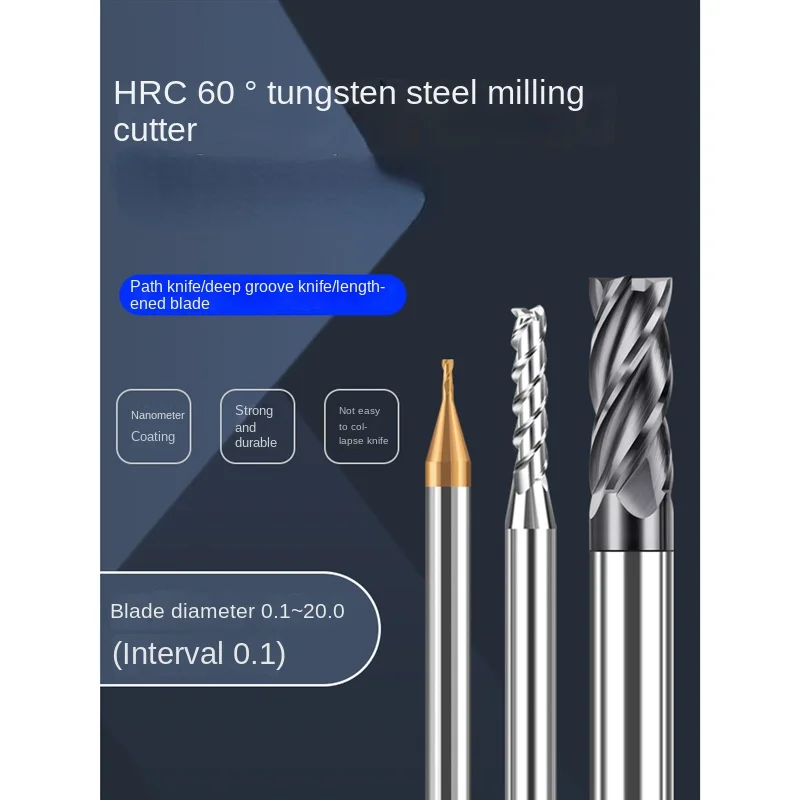 

NC tungsten carbide steel milling cutter with four edges and two edges.