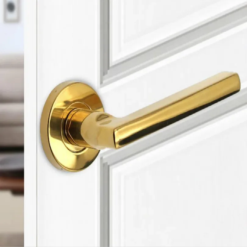 One Side Door Handles for Interior Doors Outside Black Door Handle Black Golden Silver Pulls Without Lock door handles