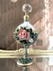 Vintage Glass Rose Flower Perfume Bottle with Butterfly Charm Decorative Fancy Crystal Perfume Decanter 8ml Empty Refillable 5