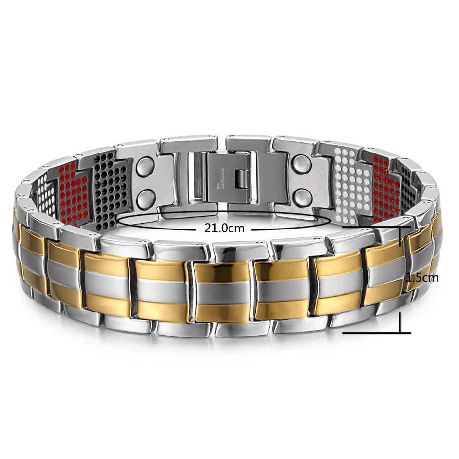 Men's Bracelet Bio Energy Magnetic Power Titanium