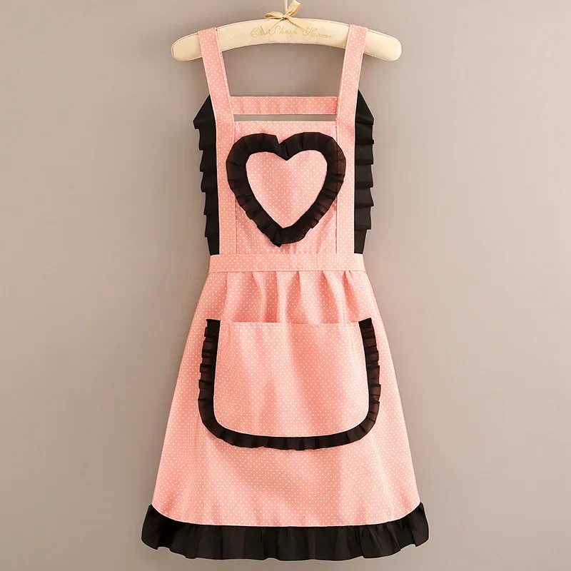 Western Style Canvas Apron for Women Summer Thin Home Kitchen Fashion Apron Anti-fouling Wear-resistant Work Clothes