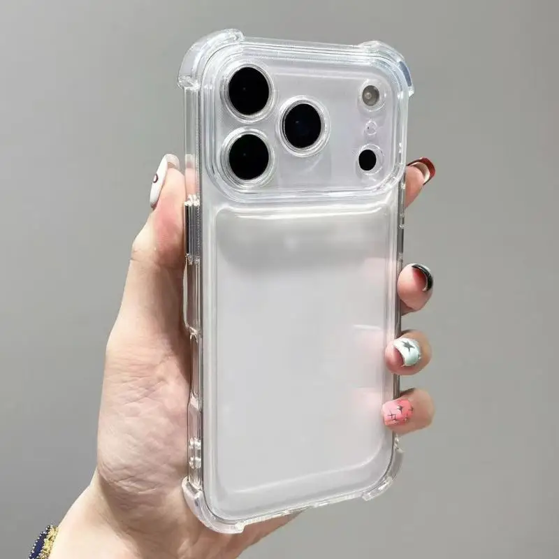 Deluxe Shockproof Transparent Phone Case with Clear Soft Bumper