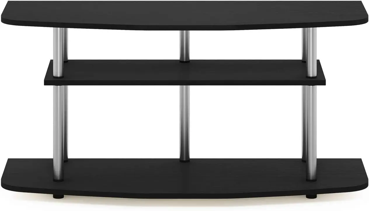 Frans Turn-N-Tube TV Stand for TV Size up to 43 Inch, 3-Tier, Black Oak