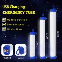 LED Tube Emergency Lighting USB Rechargeable 20W/40W/60W Night Light Outdoor Camping Tent Lamp Work Lantern Flashlight DC5V