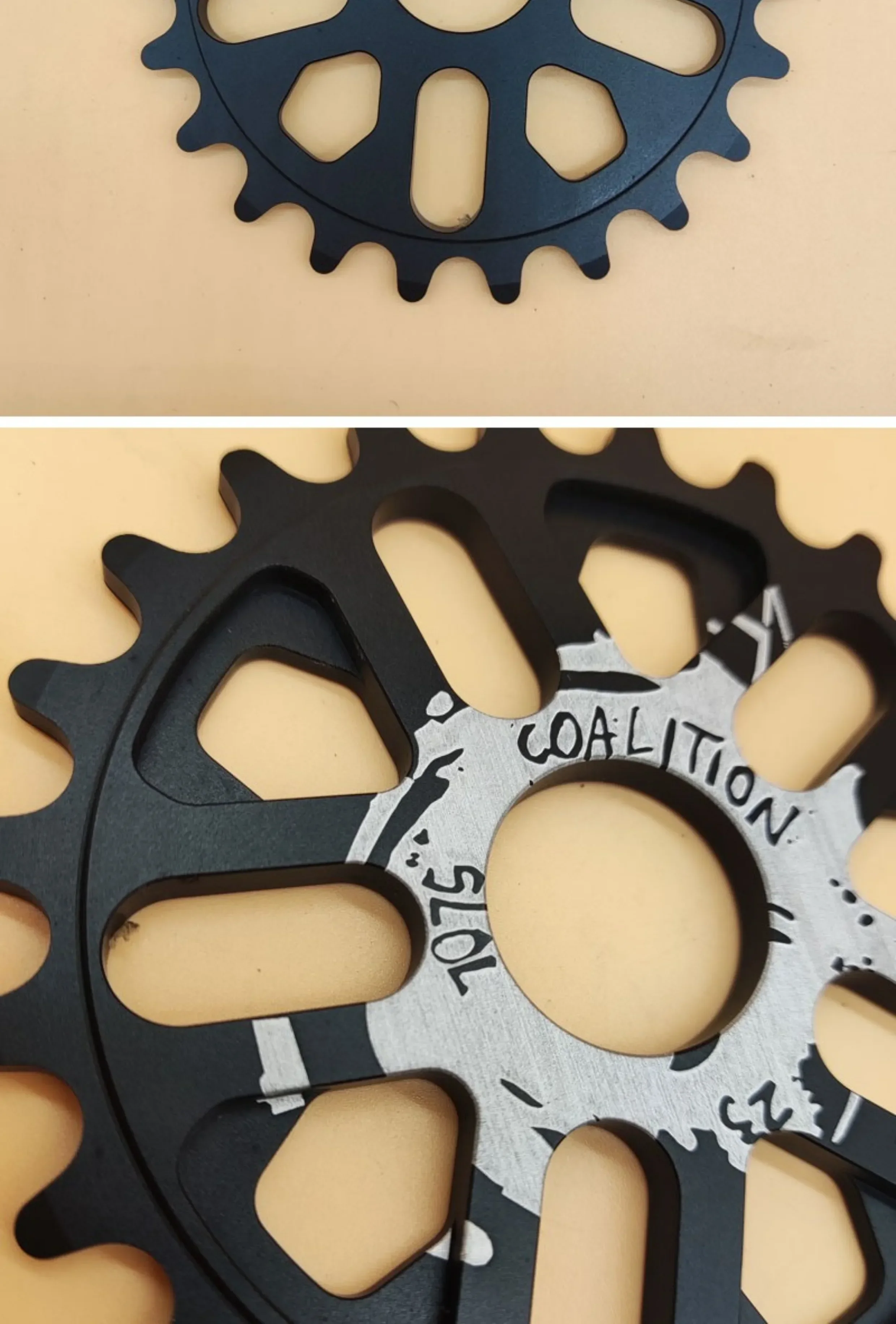 CNC 7075 Kettenblatt aus Aluminiumlegierung für BMX-Fahrrad, 24 mm Achsritzel, leichte, langlebige Fahrradteile und Komponenten – Detail 3