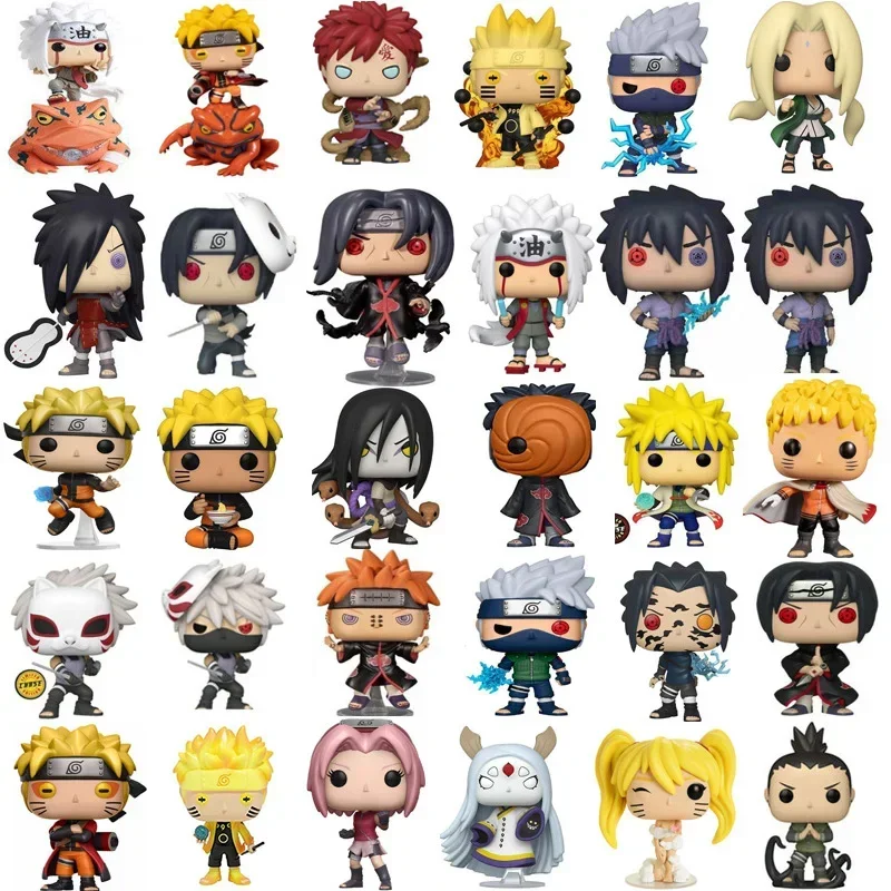 9Cm Naruto Anime Action Figure Naruto Anime Pop Figurine Uzumaki Naruto Uchiha Sasuke Haruno Sakura Pop Modello Fatto A Mano Giocattolo Regalo