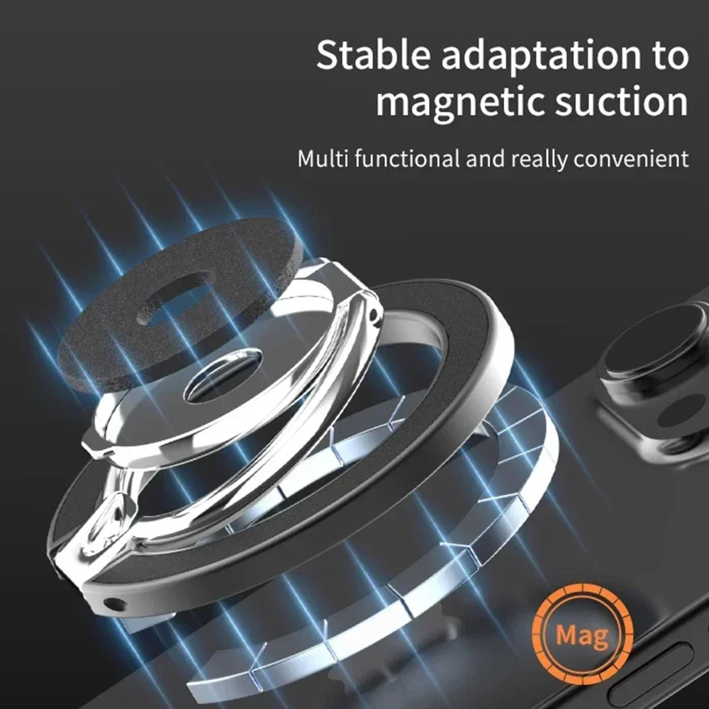 For MagSafe Double Sided Magnetic Phone Ring Holder Portable Folding Cellphones Stand Support Bracket Grip for IPhone Samsung