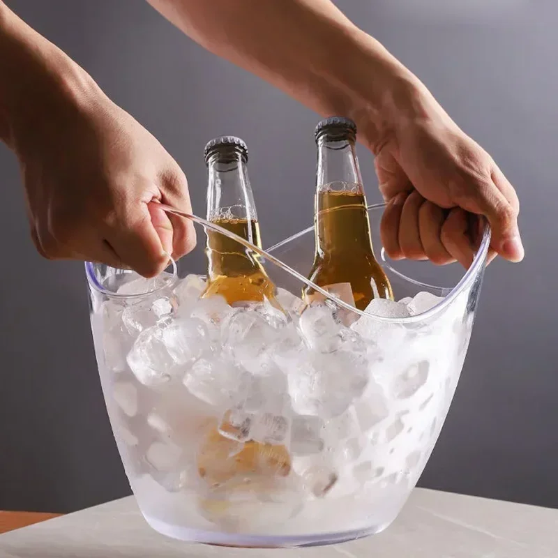 Clear Ice Bucket Beverage Tub Hot Transparent Cooling Large Ice Bucket For Wine Champagne Bar Supplies for Family reunion