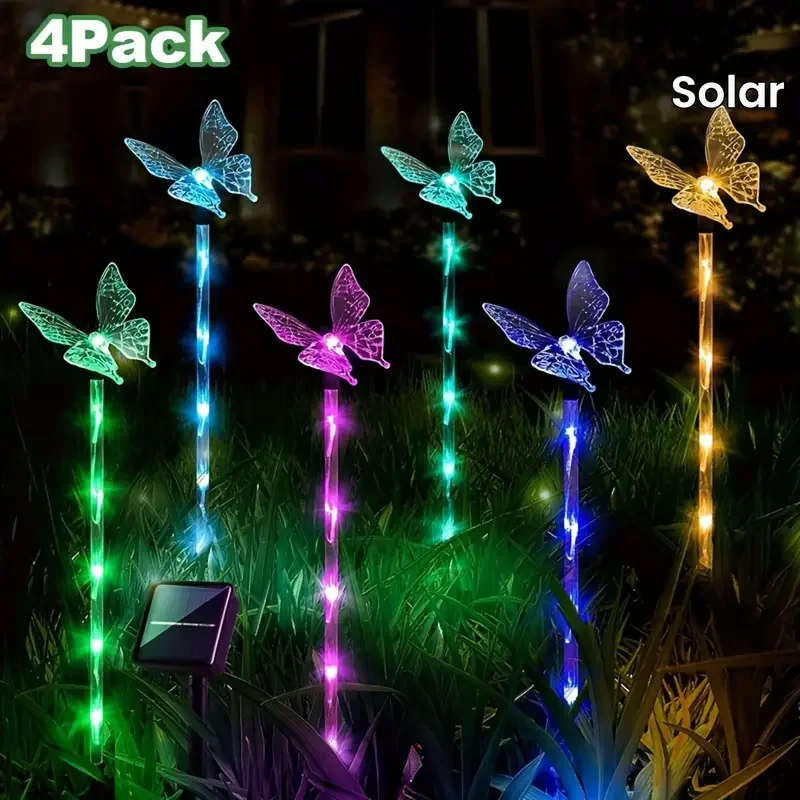 Description Picture 3 of item4 Pack Solar Butterfly Garden Lights LED Outdoor Decorative Lighting for Gardens Lawns Courtyards Walkways and Landscape Decor