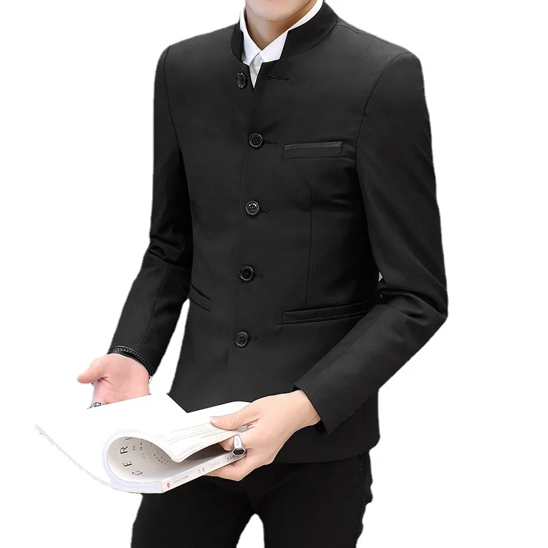 

Men's stand collar suit spring new young handsome small suit slim coat trend