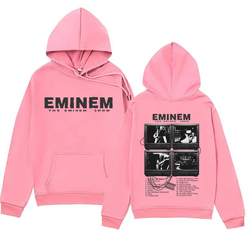 thumbnail image 1 of Sudadera con capucha para hombre y mujer, ropa de calle de gran tamaño con estampado de rapero Eminem, Álbum de Música, regalo de gira mundial, estilo Hip Hop, 1 of 5