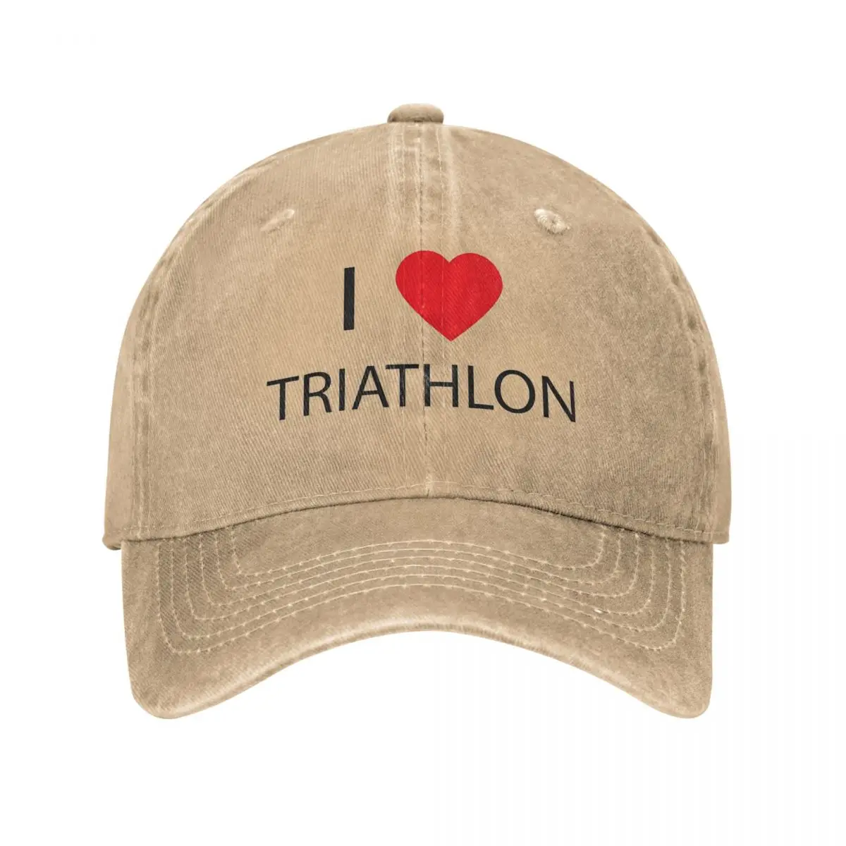 

I Love Triathlon Sport Triathlete Baseball Cap For Unisex Men Casual Dad Hats Breathable Sun Visors Tennis Skate Baseball Caps