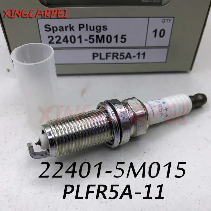 Фото 4 шт., 22401-5M015 PLFR5A-11, иридиевая Свеча зажигания для Nissan Infiniti FX35, FX45, Suzuki 224015M015, PLFR5A11, 22401-5M016, PLFR6A11 №2