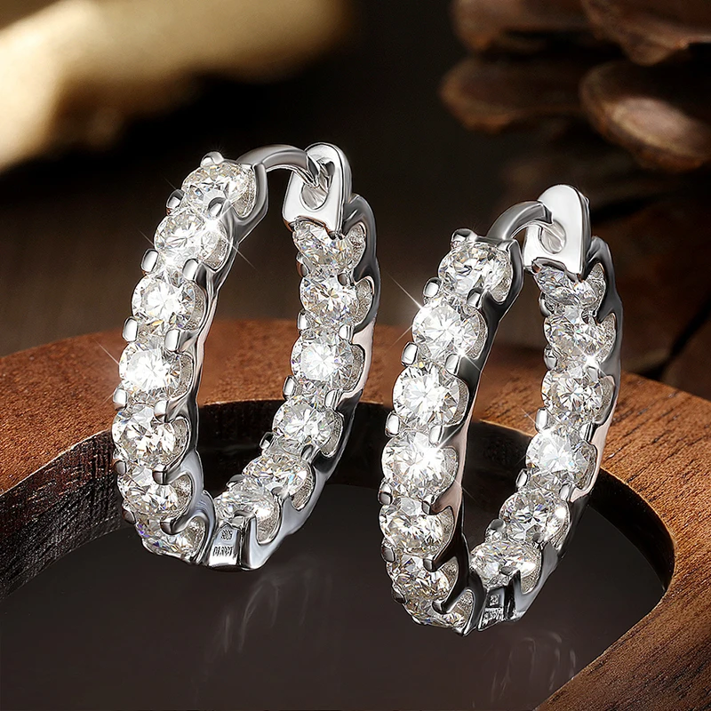 Liliana Sliver Plated White Gold Hoop Earrings 2