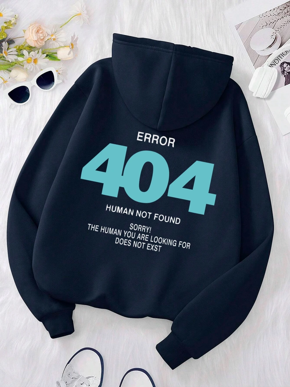 Error 404 Human Not Found sorry! Women's Hooded Fashion S-XXL Hoodies Fleece High Quality Sweatshirts Autumn Casual Sportswear