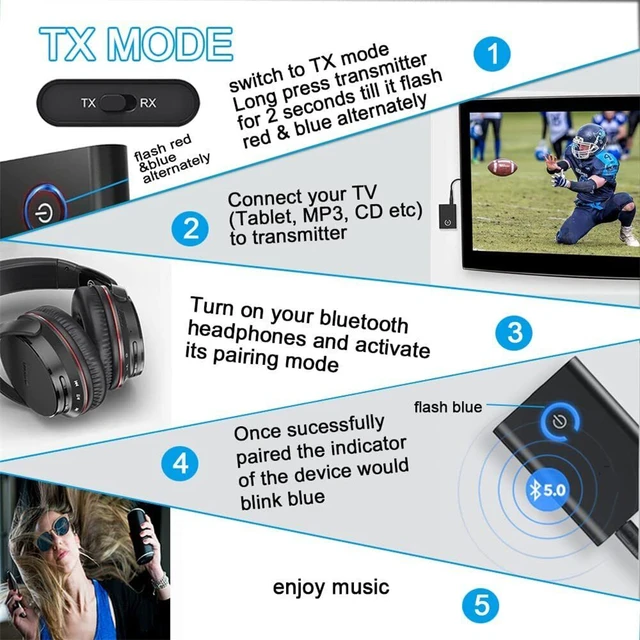 Transmitter Receiver Connect Bluetooth Headphones To Bluetooth - Main Image