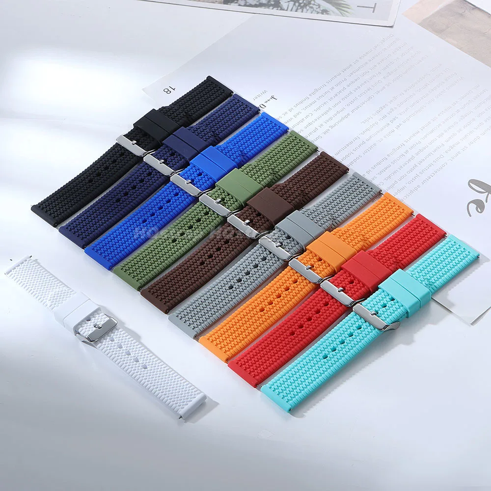 Silicone Quick Release Watch Strap - Soft Sport Waterproof Rubber Wristband Accessory