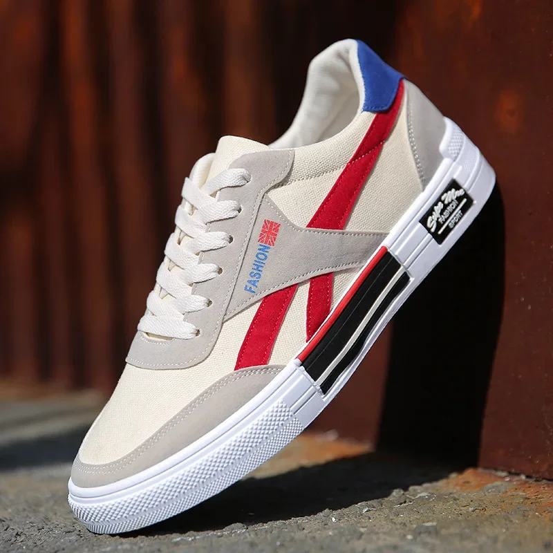 Spring and Autumn New Men's Breathable Canvas Shoes Korean Edition Trendy Board Shoes Casual shoes for Student Men old school 3