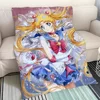 Flannel Blanket for Sofas Sailor Moon Bed Blankets & Throws Home Interior Microfiber Bedding Cobija Fluffy Plaid Sofa Throw Knee 6