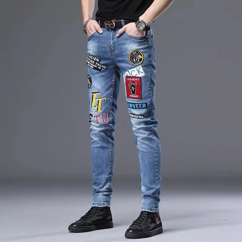 Skinny Jeans Men 2021 Korean Fashion Men Streetwear Thin Pencil Pants  Stretch Pants Casual Red Clothes For Teenagers Trousers - AliExpress