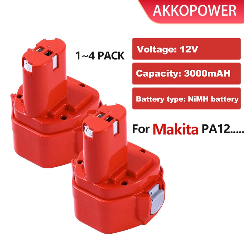 14packPA1212201222123412V3000mAhReplacementBatteryForMakitabatteriesPowerTools
