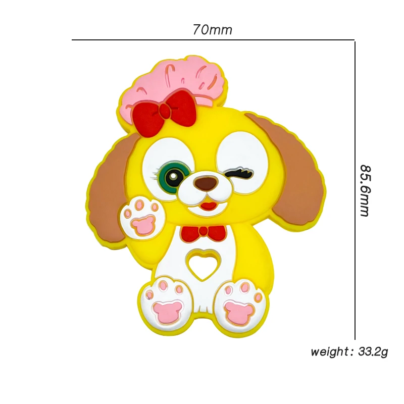 1pcs Silicone Disney Teether Gifts Mickey Mouse Pacifier Chain Making Food Grade Silicone Baby Teether