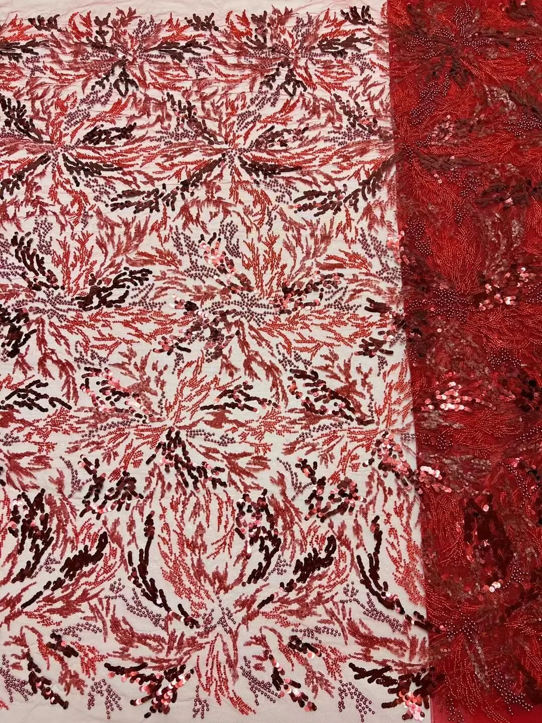 

New Heavy Bead Design Embroidery French Tulle with sequins L-13067216 African Nigeria Fabirc Lace For Weddings Evening Dress