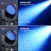 19*15W RGBW LED Moving Head Light Beam Focusing Light DMX Control Stage Effect Lighting Projector for DJ Disco Bar Theater 4