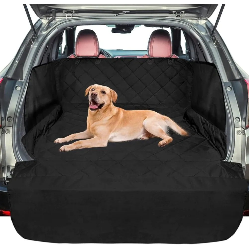 

F-color SUV Cargo Liner for Dogs - Waterproof Pet Cargo Liner with Side Flaps, Comfort Dog Cargo Cover with Bumper Flap