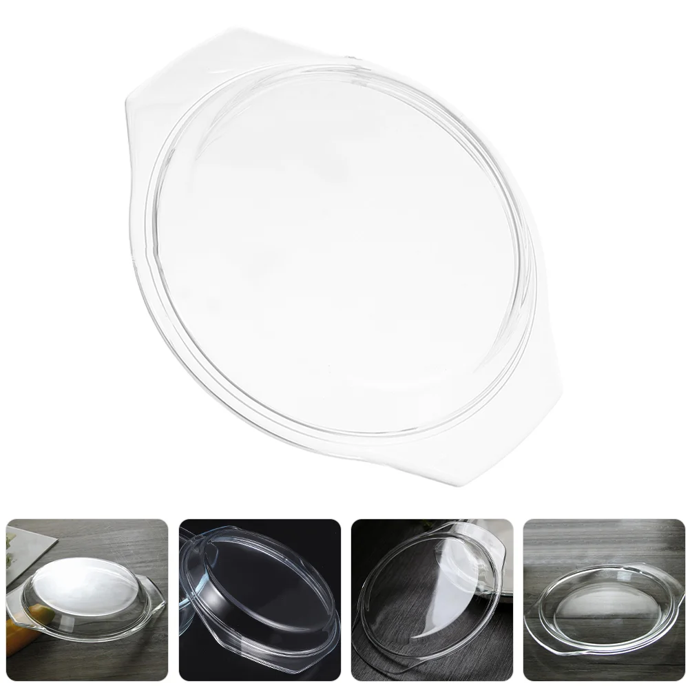 Microwave Oven Glass Lid Covers Anti Splatter Plate Food Pot Steamer for Use Dish 5