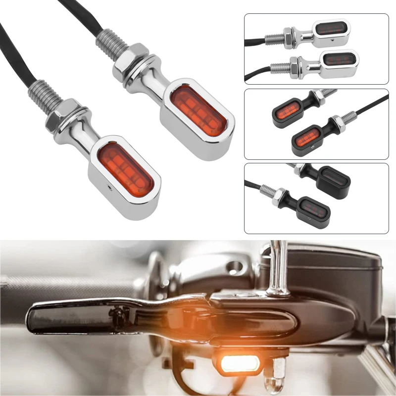 

Motorcycle LED Rear Mini E Mark Turn Signal Indicator Light Running Lamp For Harley Sportster Cafe Racer Touring Dyna Softail