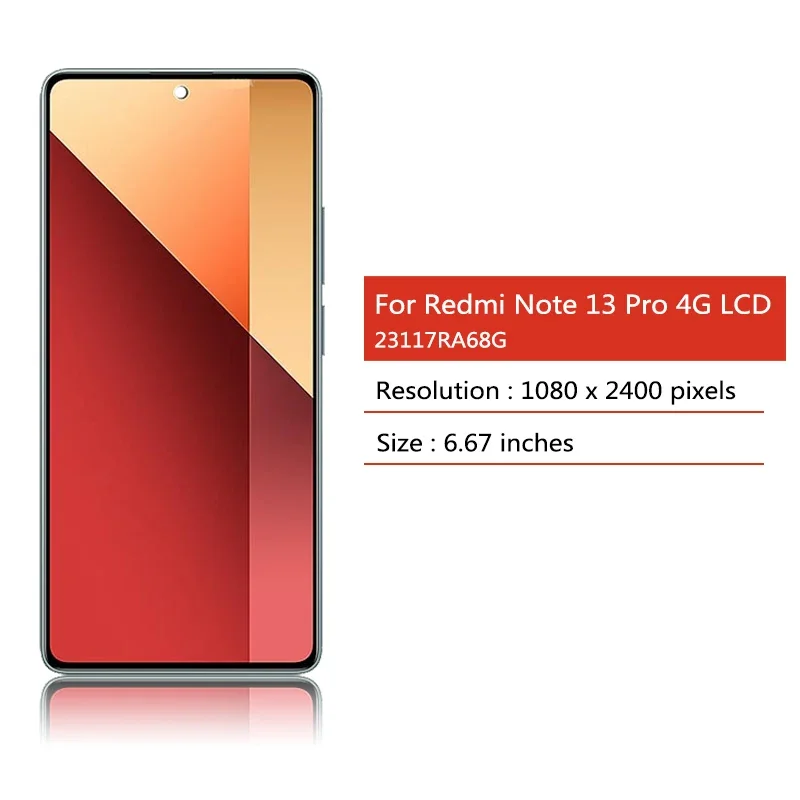 Gadget Troops LCD-Display-Baugruppe Für Xiaomi Redmi Note 13 PRO 23117RA68G / POCO M6 PRO 4G 2312FPCA6G Bildschirm-Ersatz-Kit