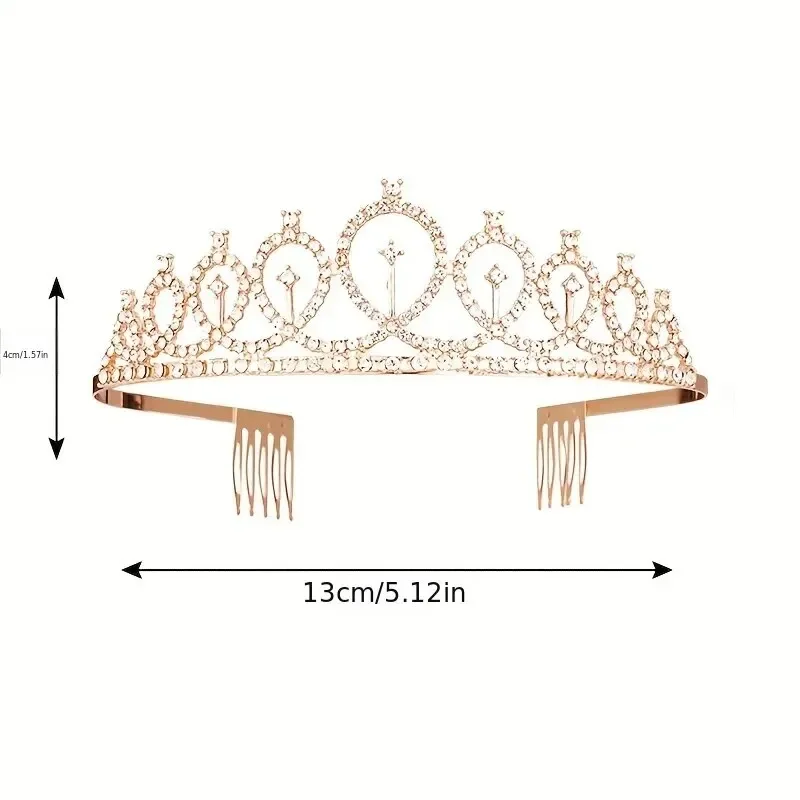 Party Supplies Bling Rhinestone Crystal Crown Tiara Birthday Anniversary Decoration Happy 18 21 30 40 50th Birthday Satin Sash
