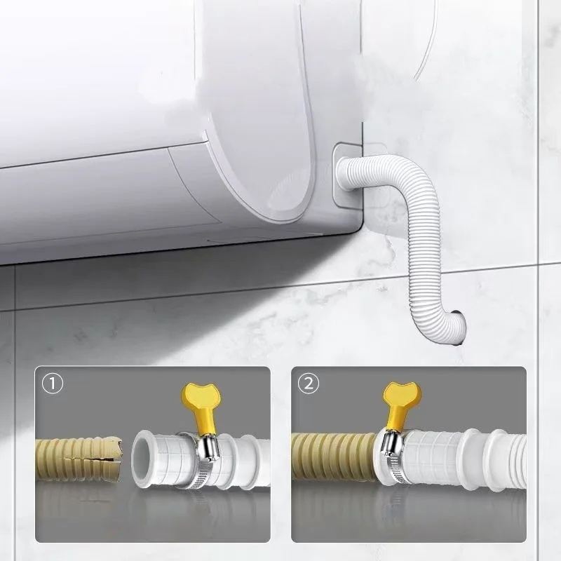 Flexible Drain Hose Pipe Extension for Air Conditioners, Washing Machines, and Kitchen Faucets (1-4M)