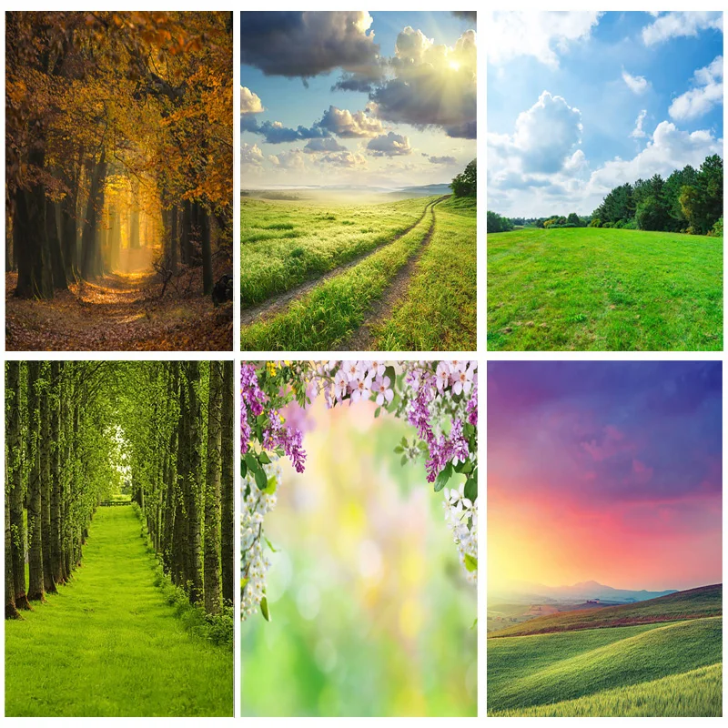 

ZHISUXI Natural Scenery Photography Background Forest River Flower Landscape Travel Photo Backdrops Studio Props 22912 FG-04