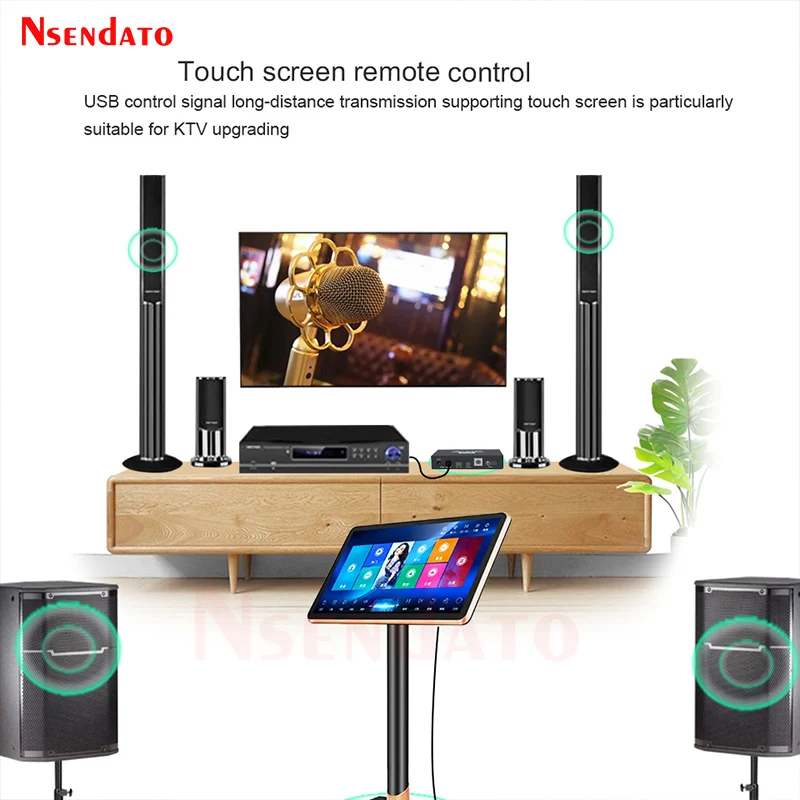 USB2.0 Fiber Extender 20KM Over CAT6 Cable 4 Port USB Extension Hub RJ45 100m USB Sharing Switch For keyboard mouse PC Computer