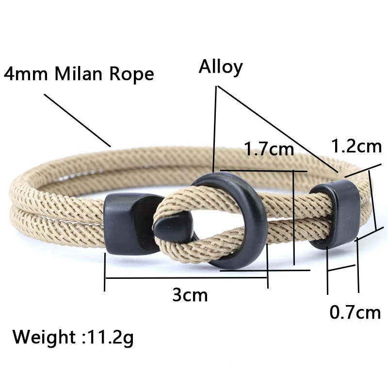 Fashion Rope Bracelet Men Double Layer Outdoor Camping Braclet Homme Accessories Survival Paracord Braslet Gift For Him - Image 4