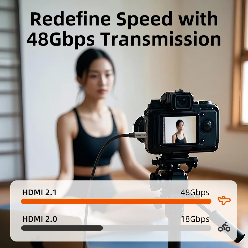 Ultra-High-Definition Micro HDMI to HDMI Cable, 8K/60Hz