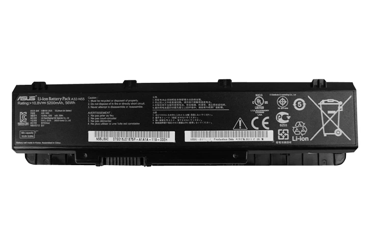 Аккумулятор для ноутбука Asus N45 N55 N75 A32-N55 (10.8V 4400mAh) | Компьютеры и офис