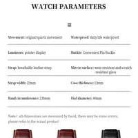 OPK Quartz Watch Men Comfortable Leather Strap Waterproof Fashion Dress Wristwatch Man 5