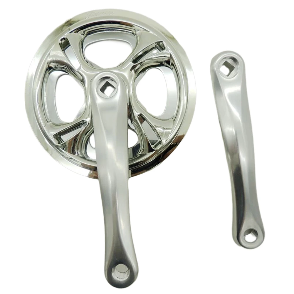 Chainset Crank Crankset Alloy Bicycle Chainwheel Easy To Use Fixie Fixie Road Replacement. Silver Single Speed