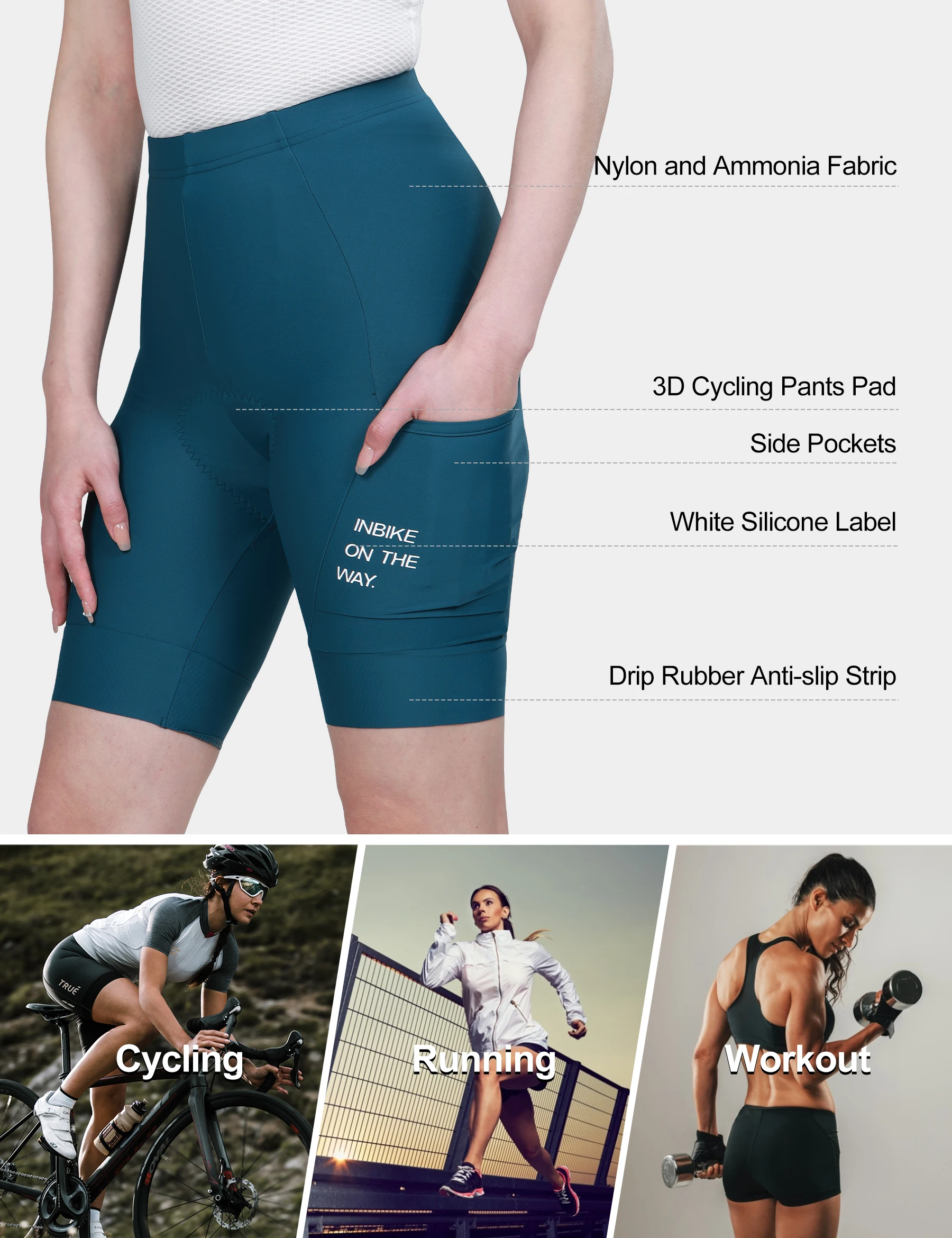 Padded Cycling Most Flattering Biker Shorts Cycliste Femme The