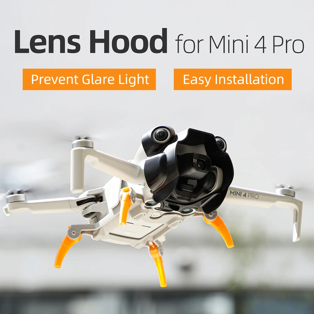 Lens Hood Guard Anti-Glare Sunshade Cover For DJI Mini 4 Pro Drone Accessories